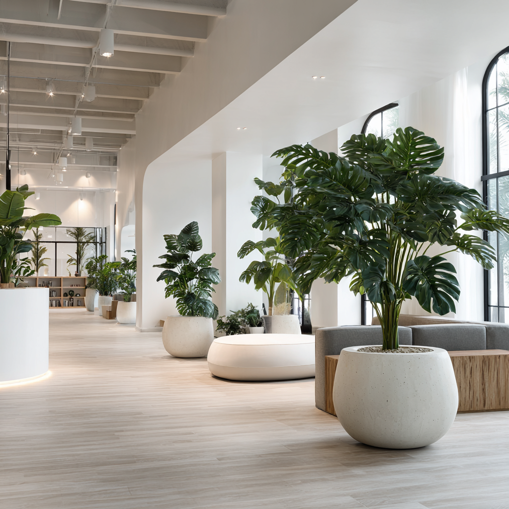 Искусственные растения в интерьере