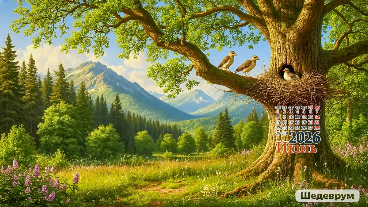 Июньский календарь 2026 © NickFW.ru & Шедеврум