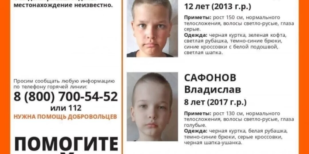 В Пермском крае ищут двух мальчиков, пропавших в Подмосковье