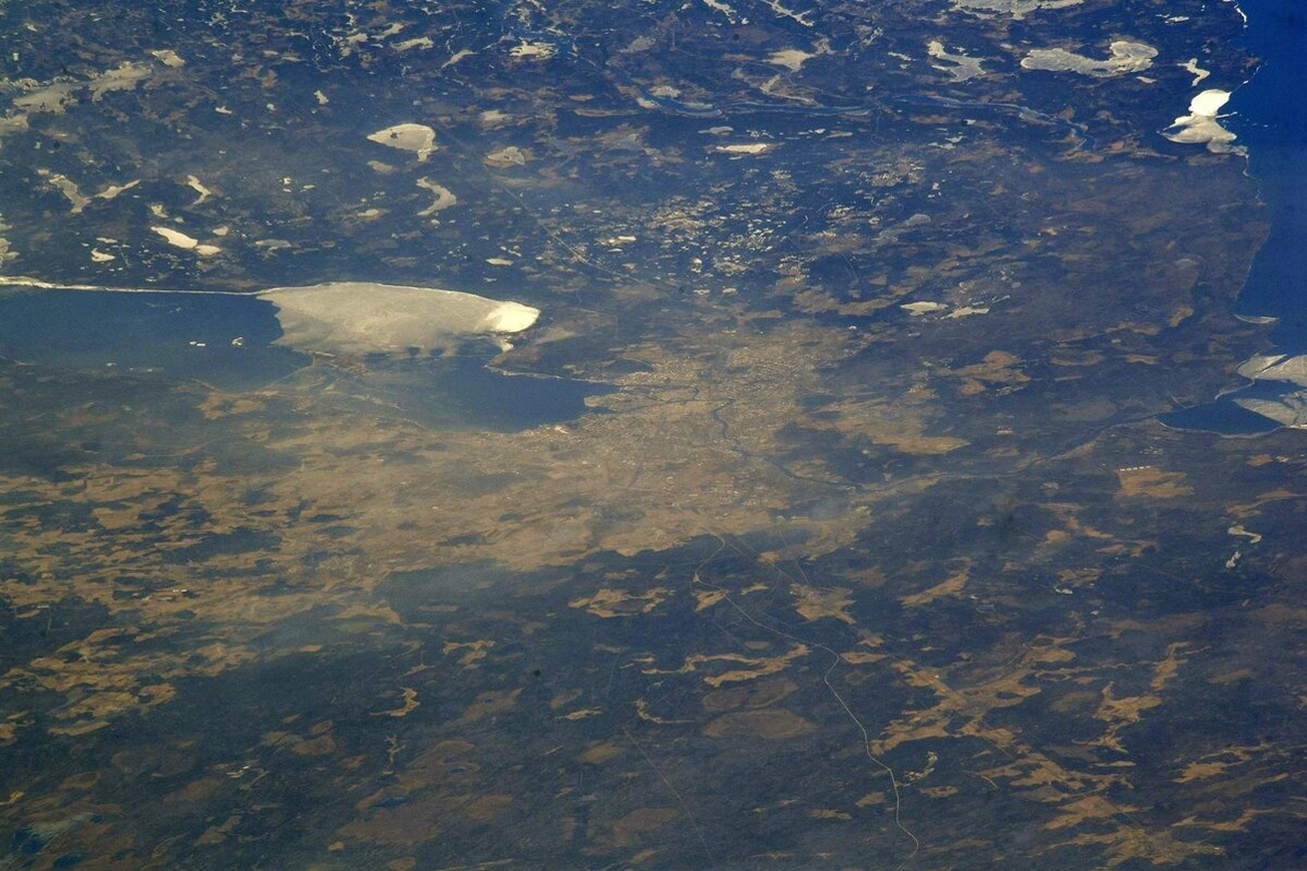 Санкт-Петербург из космоса: в дневное время суток