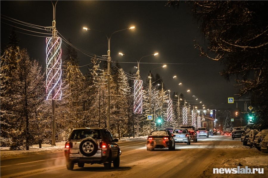 Новая иллюминация на улицах Красноярска
