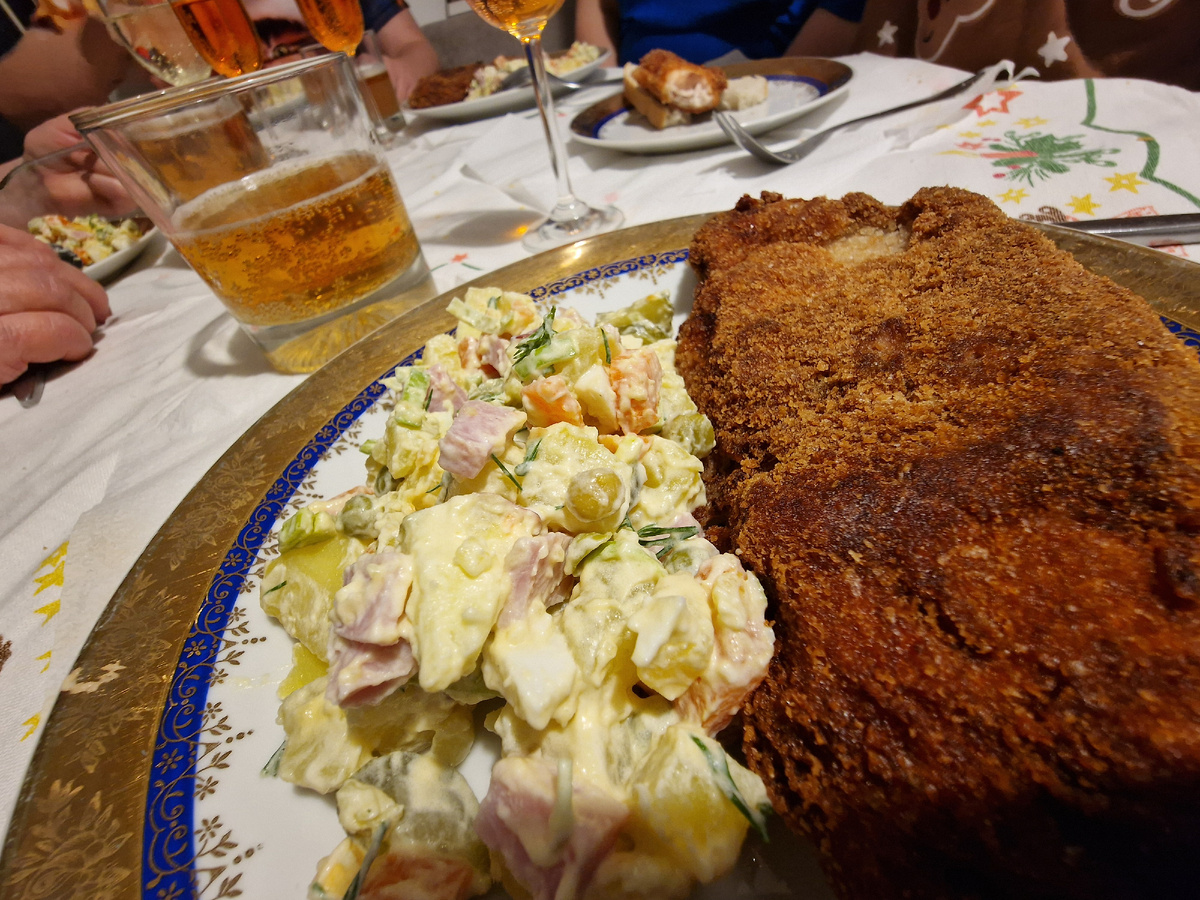 фото автора: карп и салат