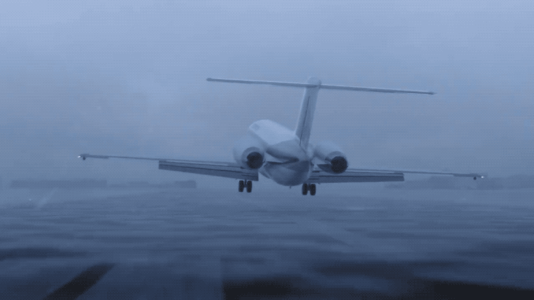 Анимация крушения рейса 1713 