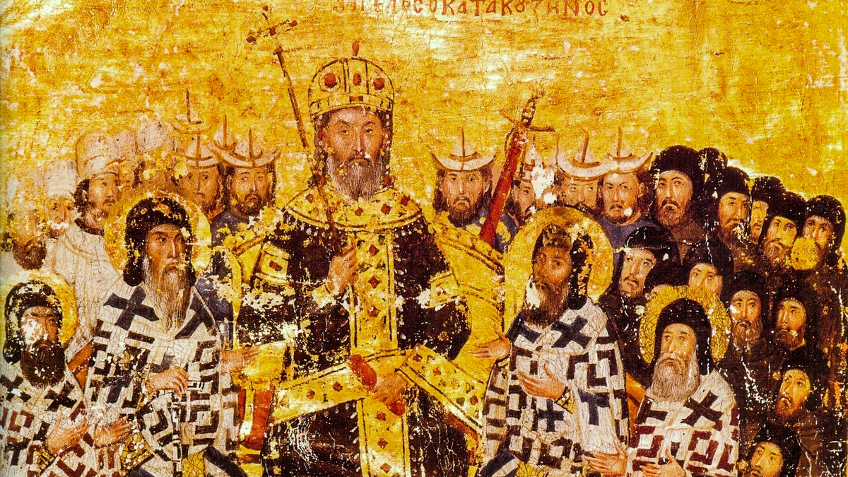 Византийский император Иоанн VI Кантакузин на Исихастском совете в Константинополе. Общественное достояние