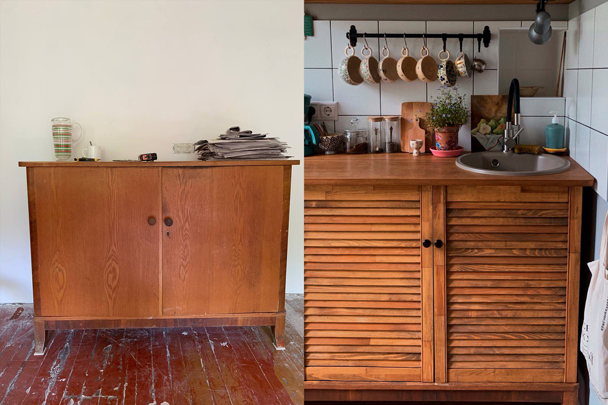 Дедушкин комод до и после реставрации