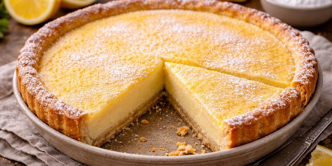 Лимонный пирог с нежной начинкой — не кислый