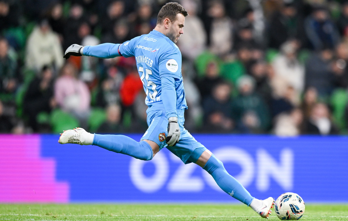    Вратарь ЦСКА Игорь Акинфеев  Степан Ноздрев/ТАСС