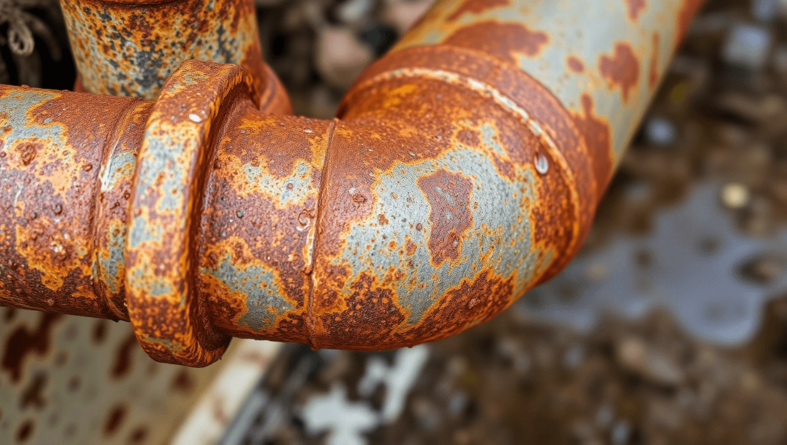 Типичный пример изношенных труб в старых домах. Фото с сайта https://www.komservice.ru/