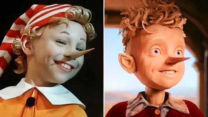 Буратино изменился до неузнаваемости: сравниваем персонажей разных эпох. Фото © Кадр из фильма «Приключения Буратино», режиссёр Леонид Нечаев, сценаристы Инна Веткина, Алексей Толстой / Kinopoisk, © Кадр из фильма «Буратино»atomic:embed 1
atomic:embed 2
