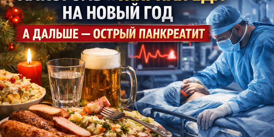 «Алкоголь и жирная еда на Новый год. А дальше - острый панкреатит»
