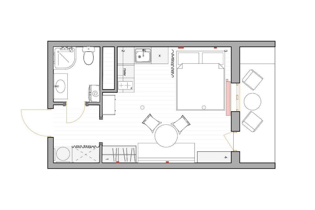 Планировочное решение и расстановка мебели