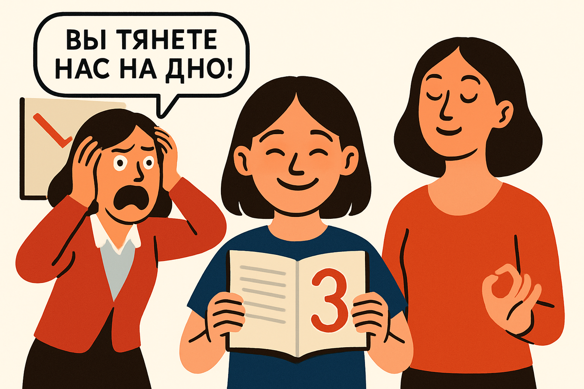 Учитель в панике: "Ваши тройки портят нам рейтинг!" А мама спокойна. Кто прав?