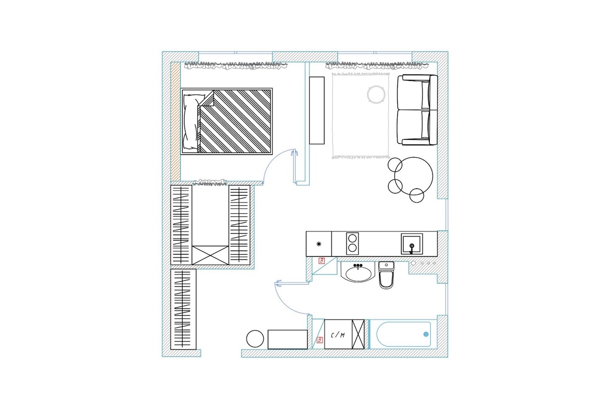 Планировочное решение и расстановка мебели