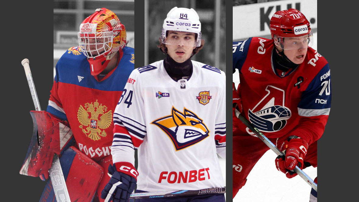    Петр Андреянов, Михаил Федоров, Егор Сурин.Global Look Press, ХК «Локомотив»