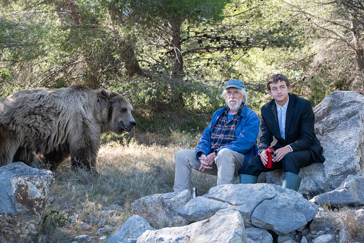 Онлайн-кинотеатр Okko📷Кадр из фильма «Человек, который видел медведя, который видел человека», режиссер Пьер Ришар, 2025 год