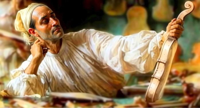 Страдивари за работой