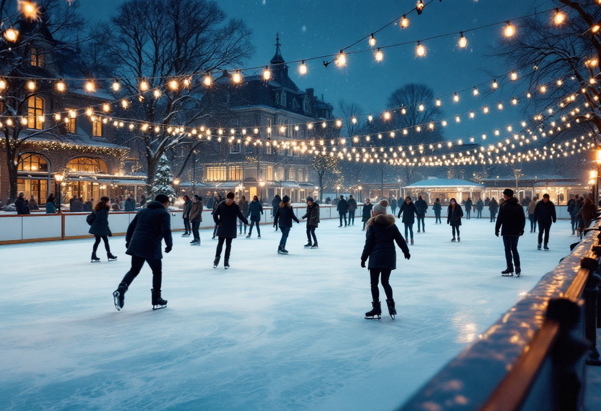 Катки для массовых катаний. Фото сгенерировано нейросетью «Gamma»