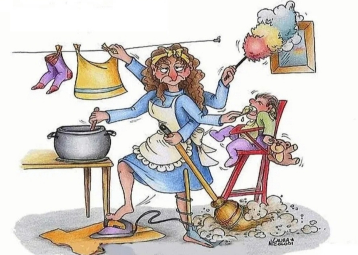 Этому дала и за этим убрала .