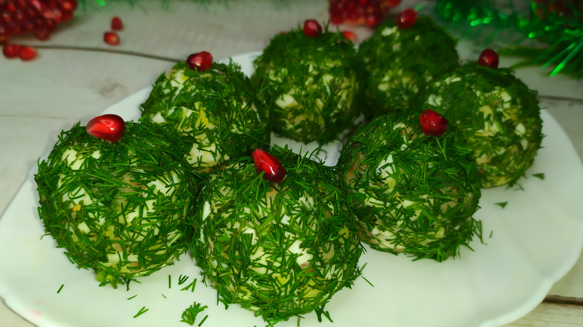 Закуска 2Изумрудные шарики". Фото автора.