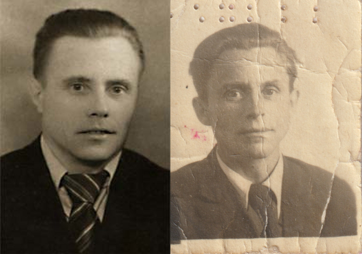 Слева Владимир Спиридонович Путин, справа мой дедушка Петр Ильич.