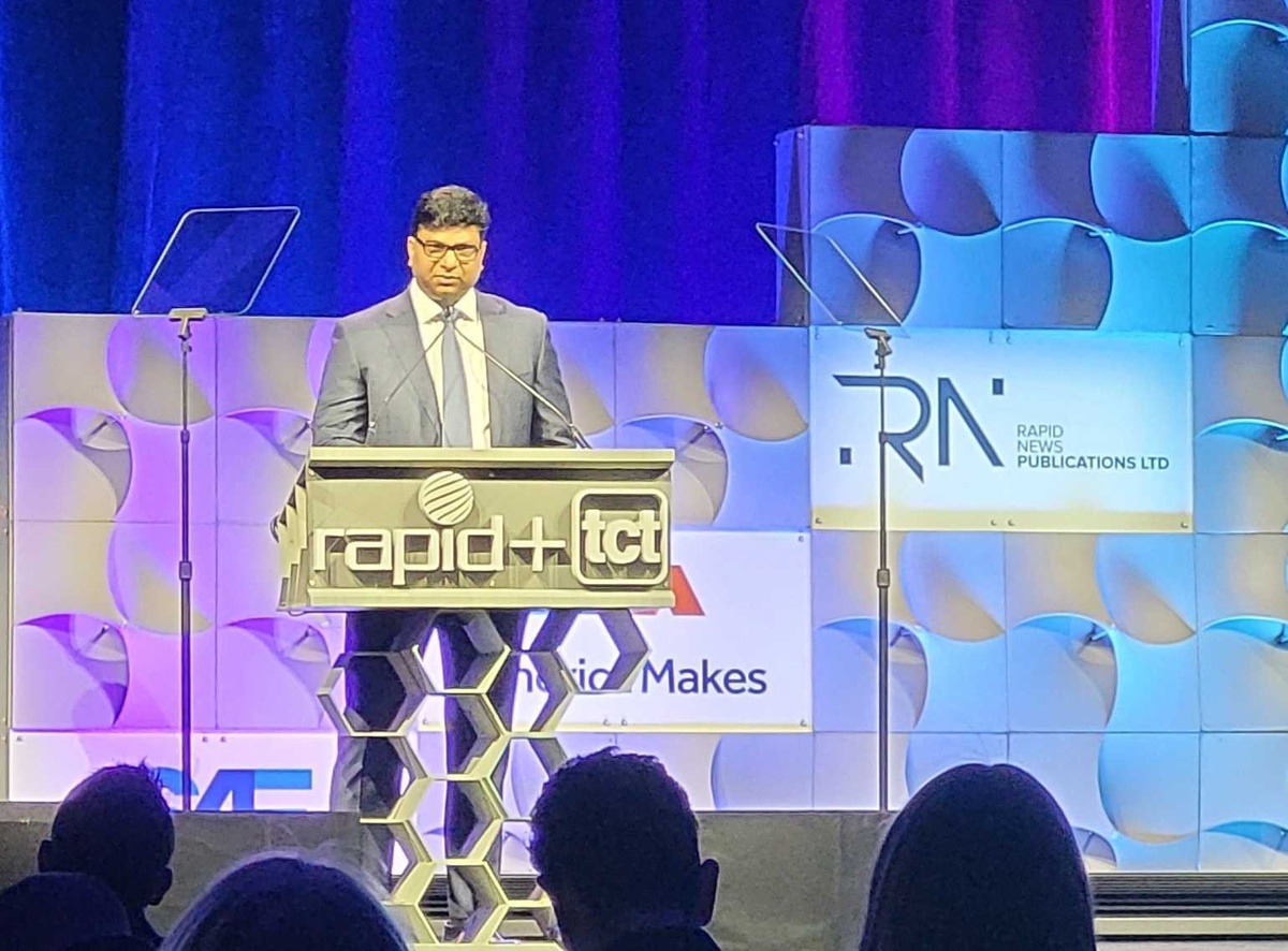 Арун Джелди из Velo3D на выставке Rapid+TCT.