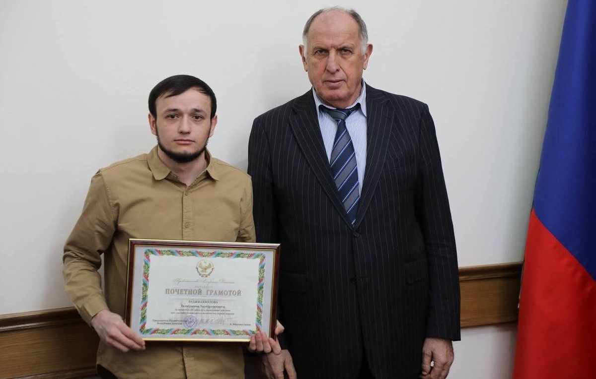    Халибрагим Гаджиахмедов и председатель правительства республики Дагестан Абдулмуслим Абдулмуслимов  Правительство РД/ТАСС