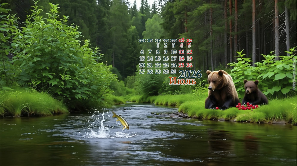 Календарь на Июль 2026: Версия от Алисы © NickFW.ru & Alisa AI