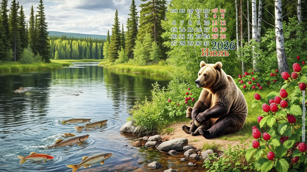 Календарь на Июль 2026: Версия от Шедеврума © NickFW.ru & Шедеврум v.2.5.PRO