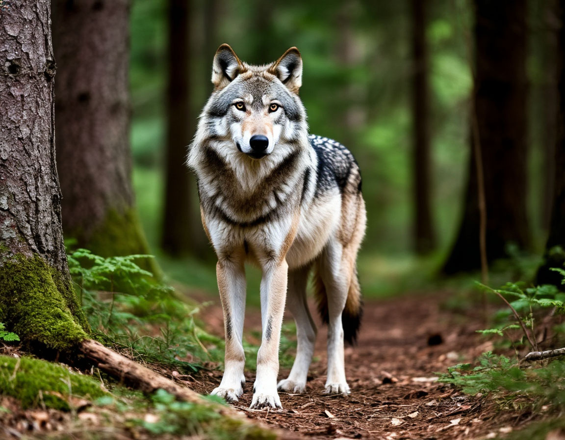 Волк в лесу 