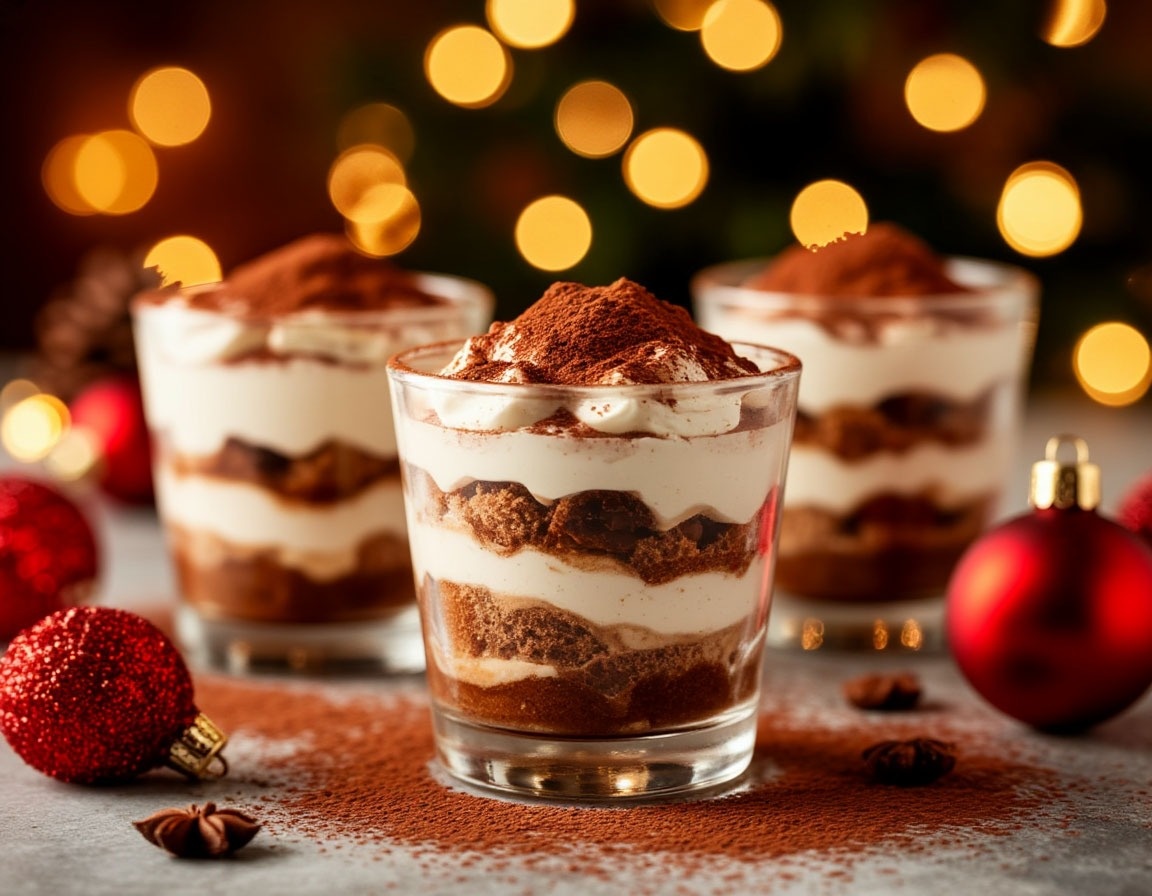 Праздничный кето-тирамису — нежный десерт без выпечки и сахара для новогоднего стола.