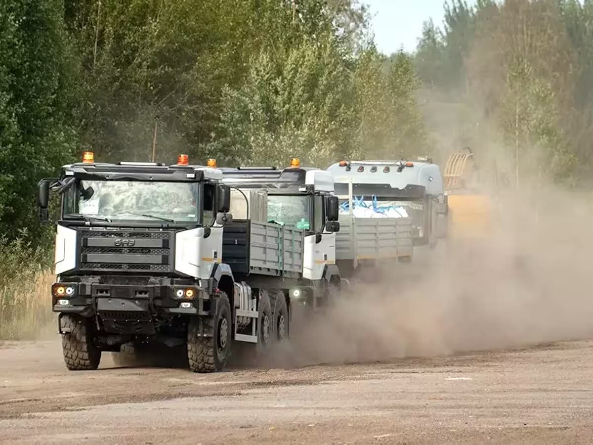   Испытания грузовиков БАЗ