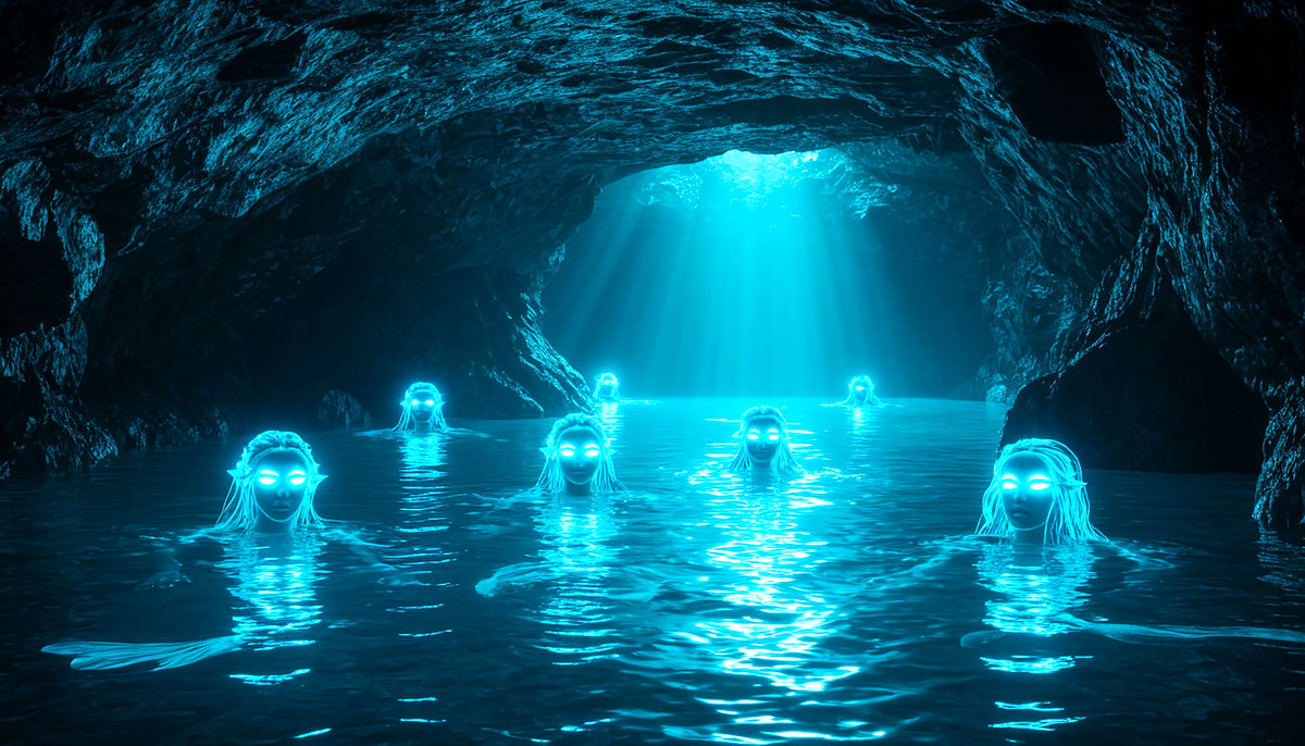 Они видели необычных существ в пещере.