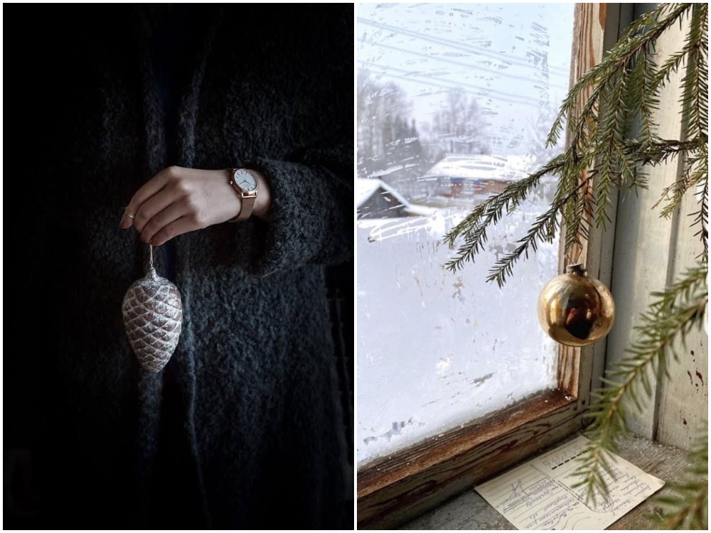 1. Декабрь через тёмные оттенки и светлые. Иллюстрации из открытых источников, коллажи авторские.