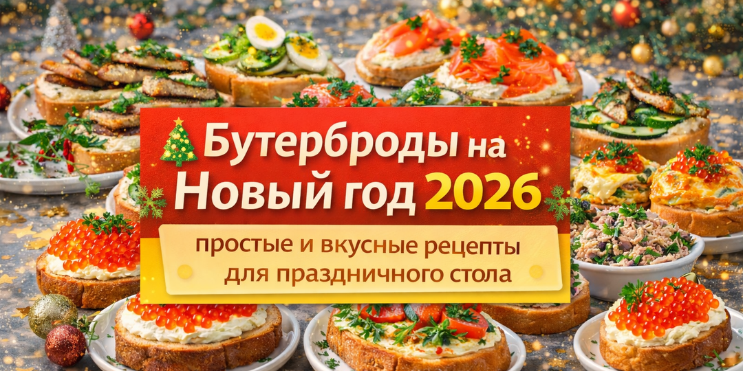 Бутерброды на Новый год 2026: простые и вкусные рецепты для праздничного стола