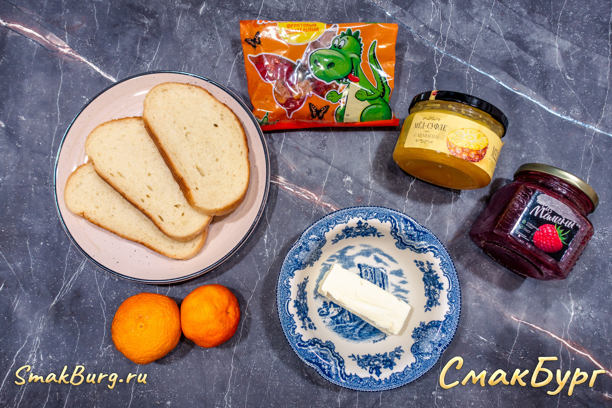 Исходные ингредиенты для наших полезных сладких бутербродов