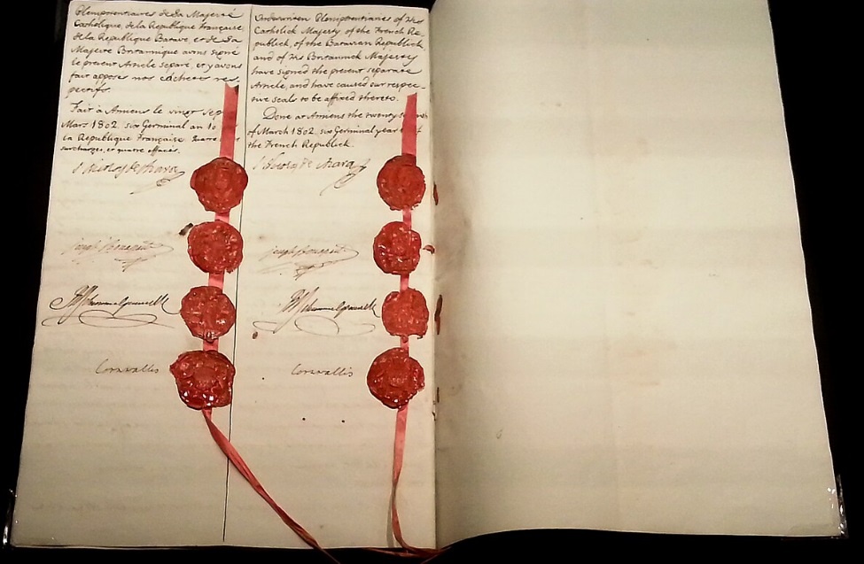 Подписи под текстом Амьенского договора