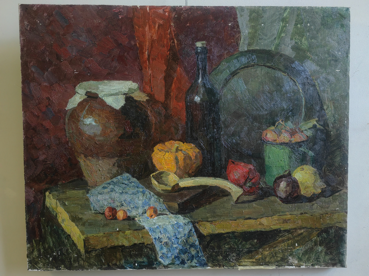 Фото работы со стены лестничного пролета