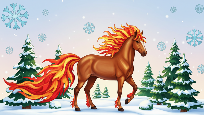 Символ 2026 года — Огненная Лошадь: Большая коллекция готовых раскрасок