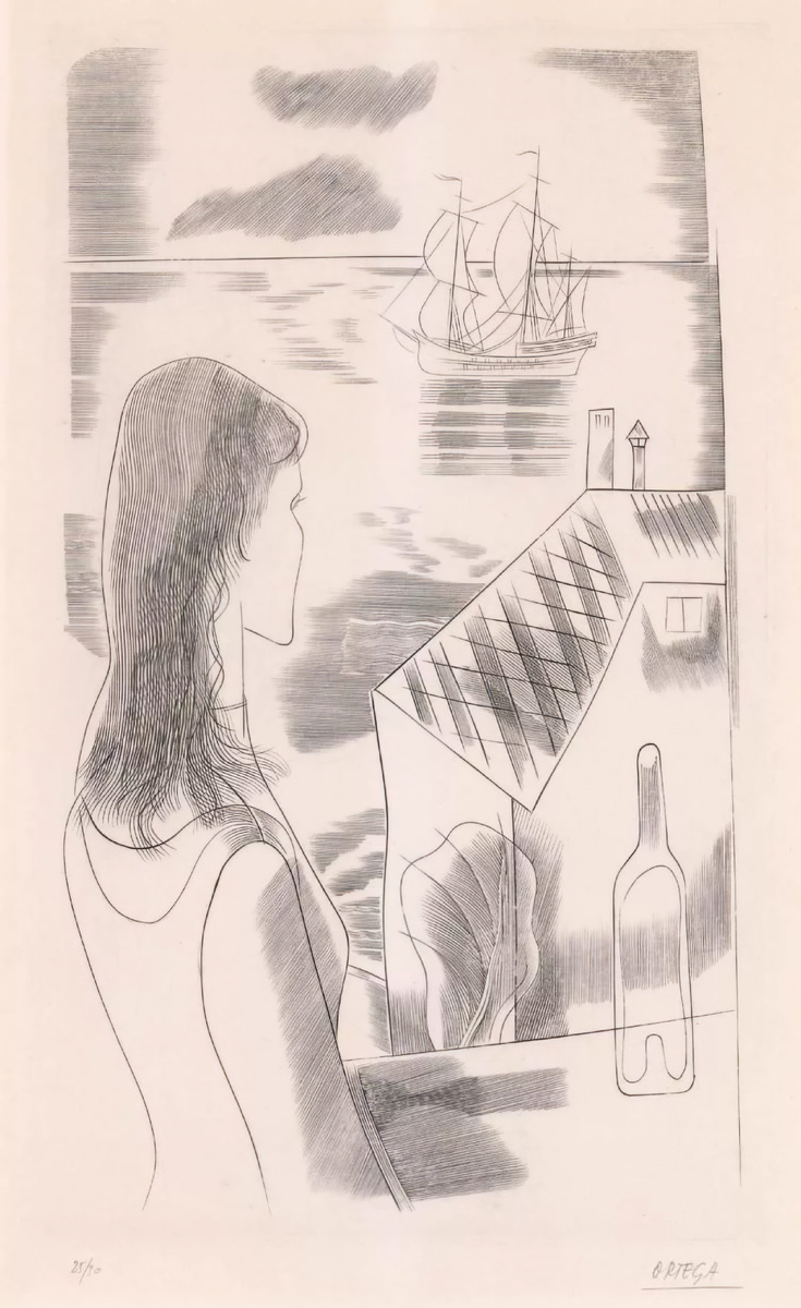 Луис Ортега,  резцовая гравюра