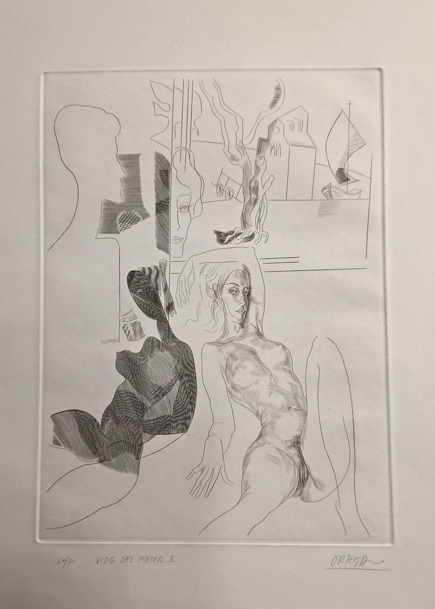 Луис Ортега, "Vida del pintor ll", резцовая гравюра