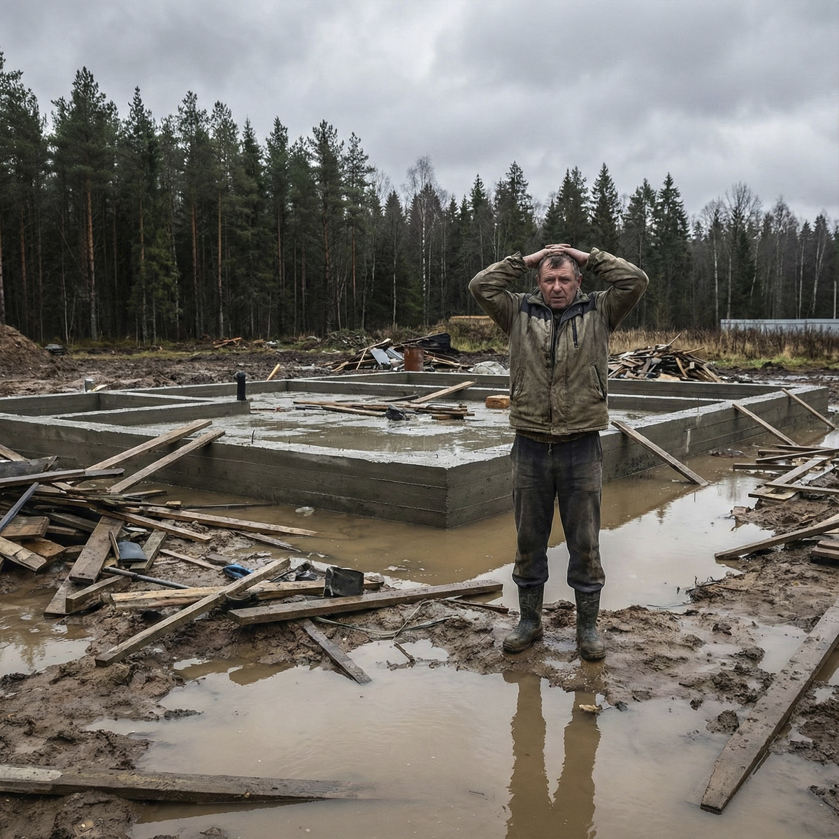 Построил дом на болоте