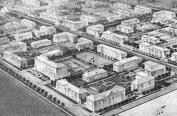Макет жилого посёлка «Красная горка», 1949 г.
