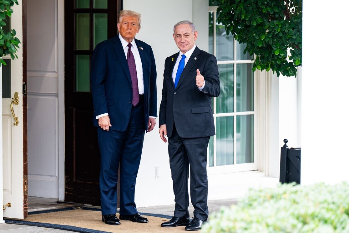 Премьер-министр Израиля Биньямин Нетаньяху и президент Трамп в Белом доме в сентябре. Фото: Аннабель Гордон/Bloomberg via Getty Images.