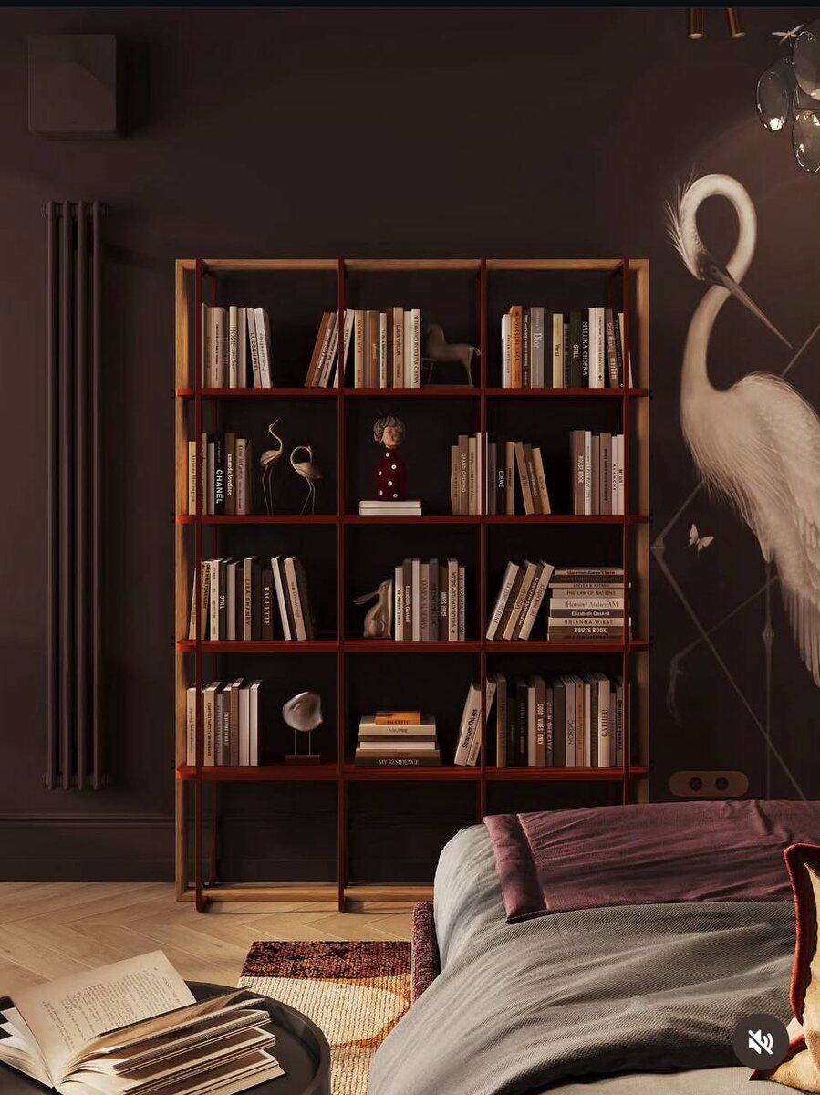 Книжный стеллаж ХИЗА от мастерской дизайнерской мебели ПОДХОЖУ.