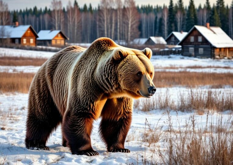Охотник прицелился в медведя, но опустил ствол, увидев КТО рядом