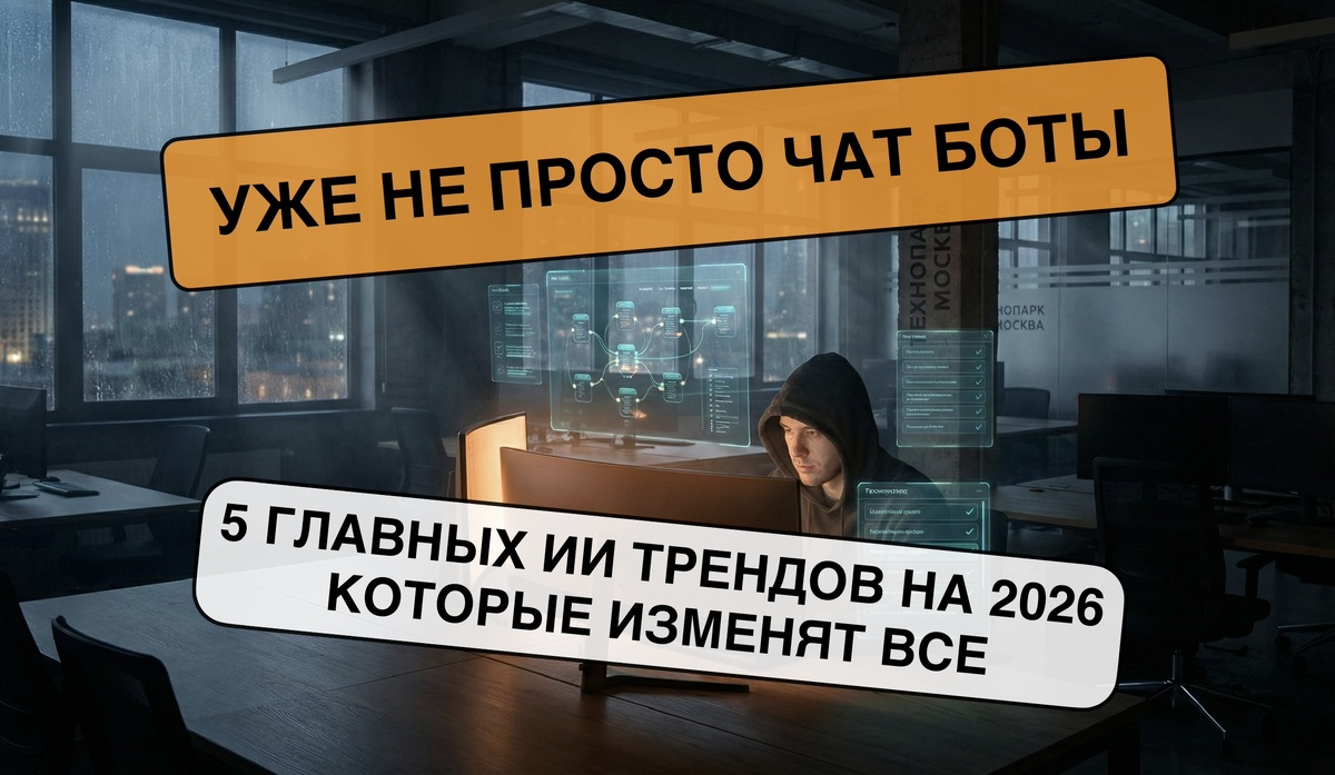 Агентный ИИ, гиперавтоматизация, умные роботы и нишевые нейросети. Что ждет в 2026: от автономных агентов до российских ноу-кодов. Пора учиться дирижировать машинами!