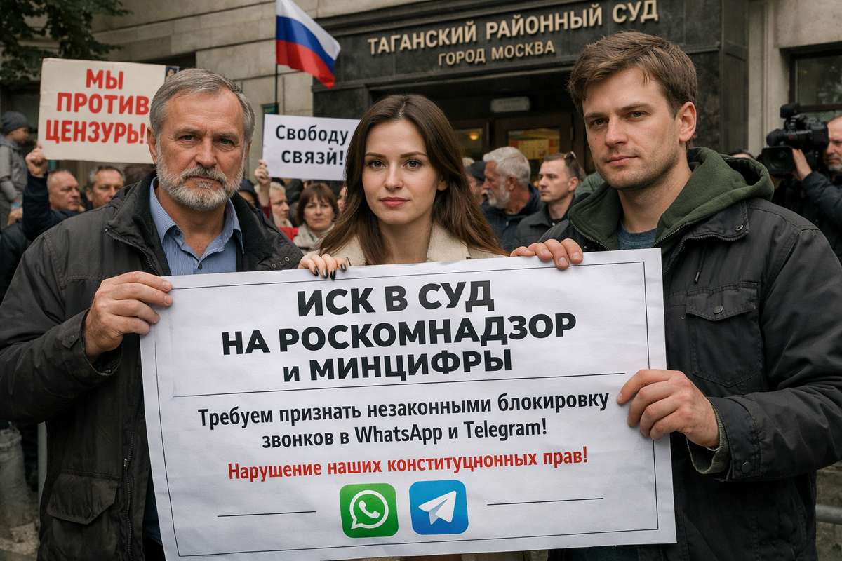 Протест против блокировки связи в Москве