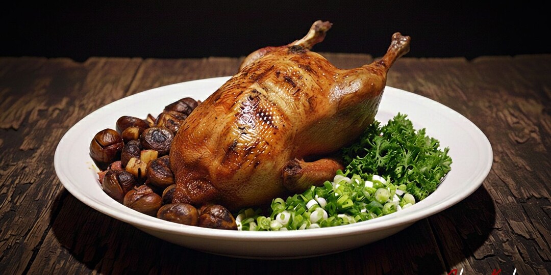 Новогодняя утка с каштанами по-грузински