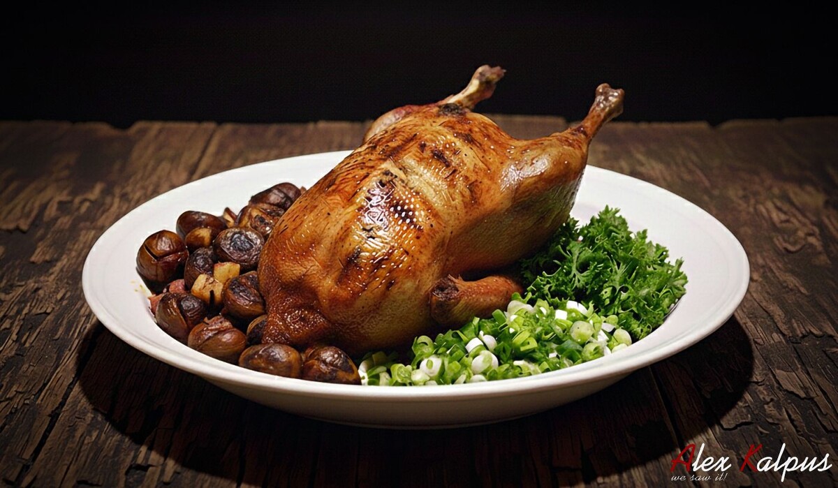 Новогодняя утка с каштанами по-грузински