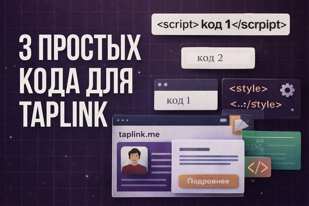 3 простых кода для Taplink, которые делают страницу продающей